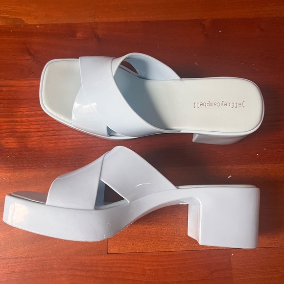 JEFFREY CAMPBELL blue heeled sandals - Picture 2 of 3